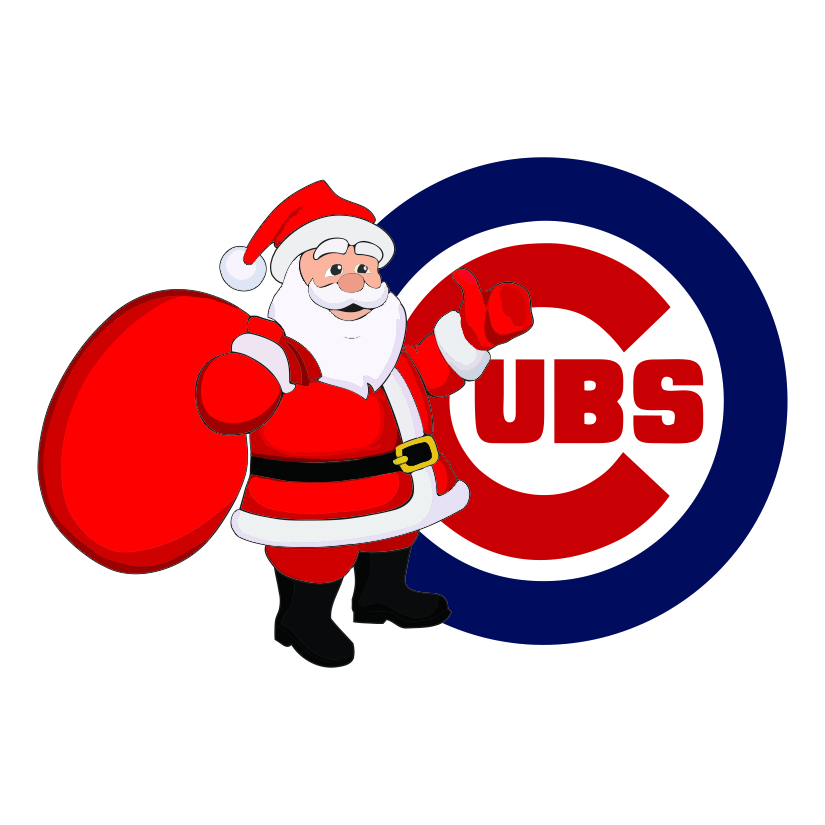 Chicago Cubs Santa Claus Logo iron on paper